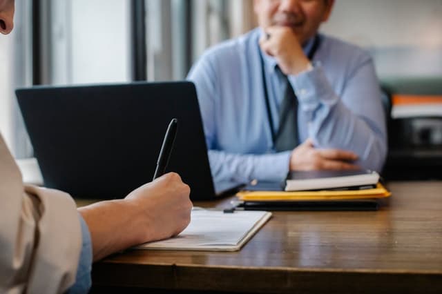 Meeting with mortgage professional