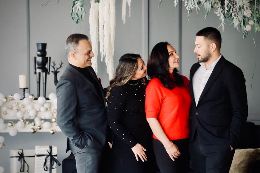 Paul Nagpal with Monica, Garima, and Satvik